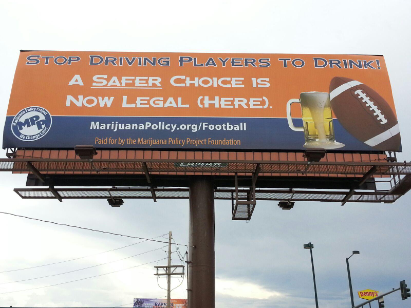 Illustration for article titled Pro-Pot Billboard Erected Outside Mile High Stadium